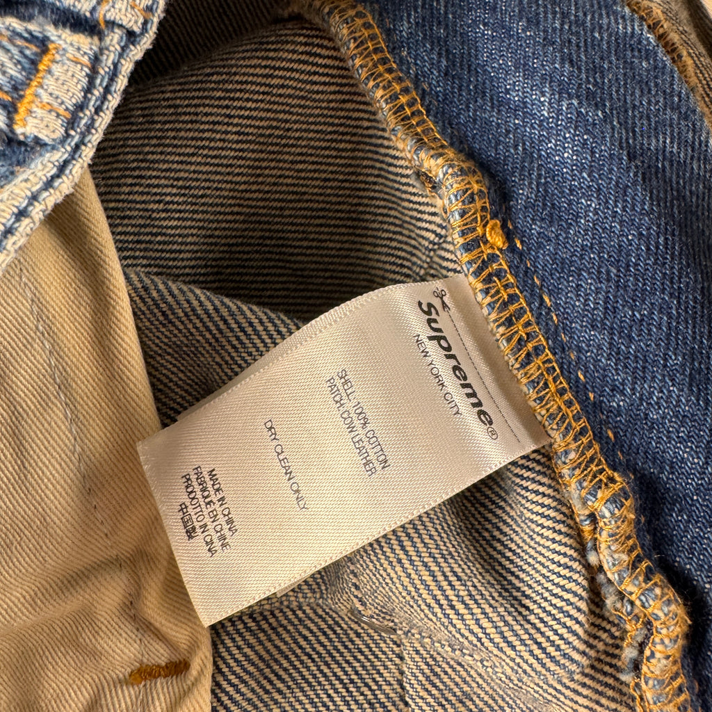 Supreme Studded Seam Loose Fit Blue Pants (30)