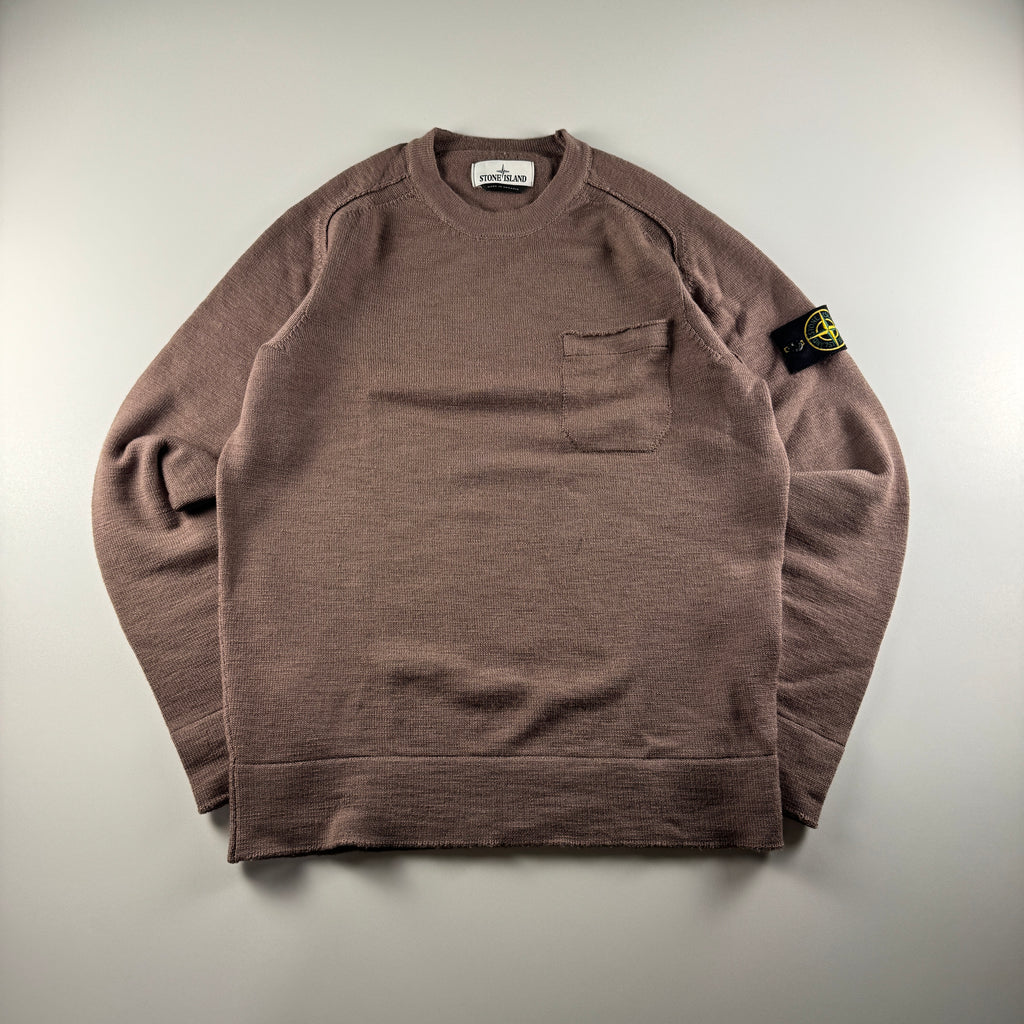 Stone Island Brown Pocket Knitted Sweater (M)