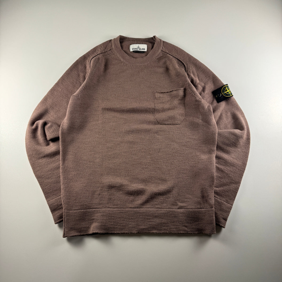 Stone Island Brown Pocket Knitted Sweater (M)