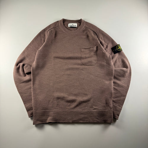 Stone Island Brown Pocket Knitted Sweater (M)