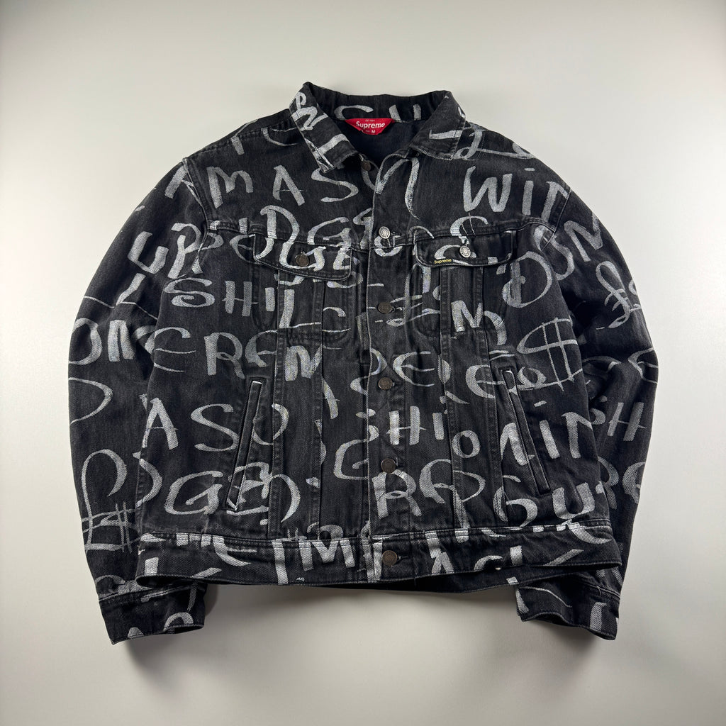 Supreme Black Ark Black Trucker Denim Jacket (M)