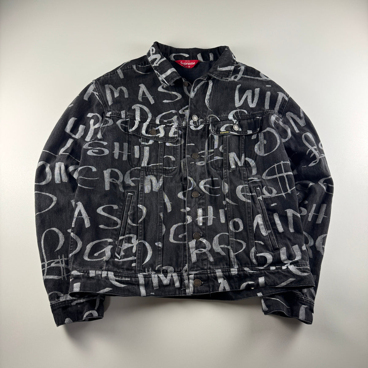 Supreme Black Ark Black Trucker Denim Jacket (M)