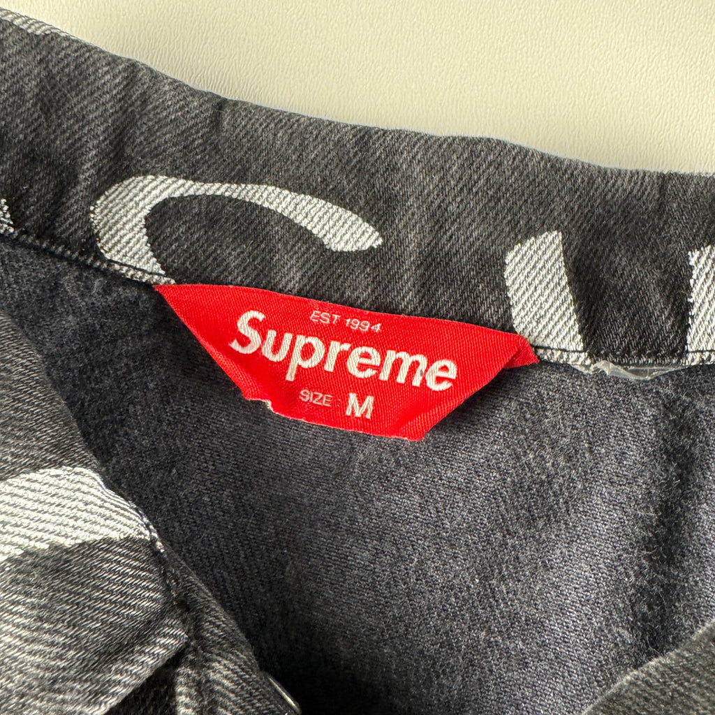 Supreme Black Ark Black Trucker Denim Jacket (M)