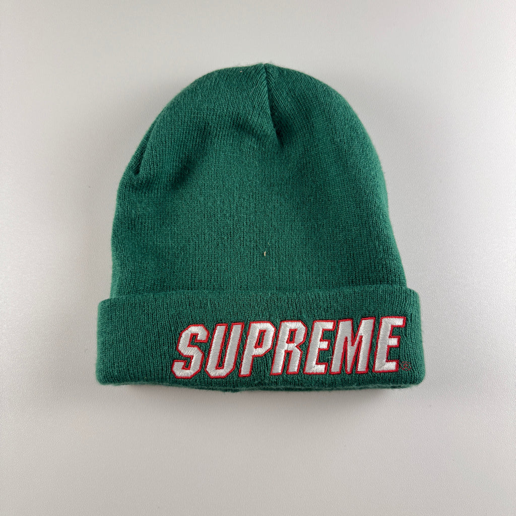 Supreme Slant Green Beanie (OS)