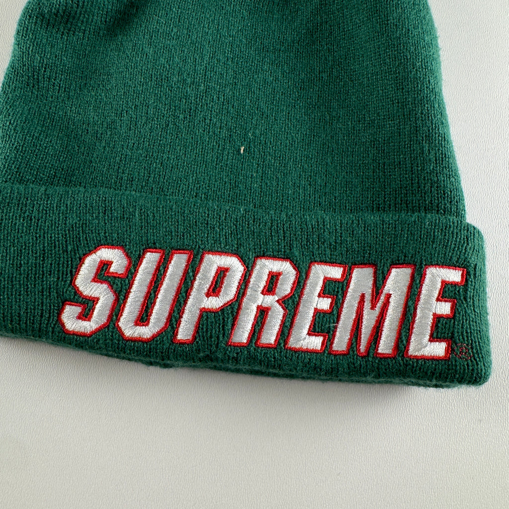 Supreme Slant Green Beanie (OS)