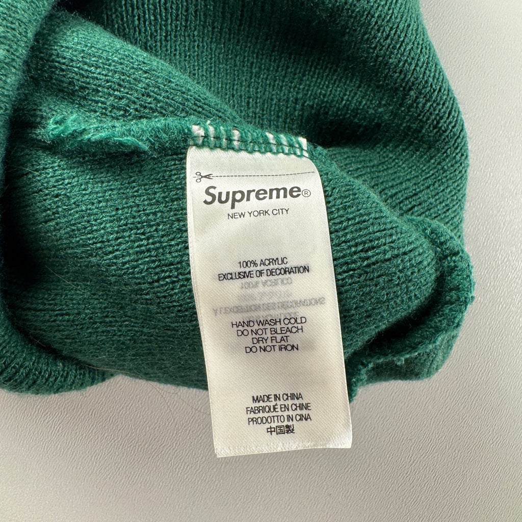 Supreme Slant Green Beanie (OS)