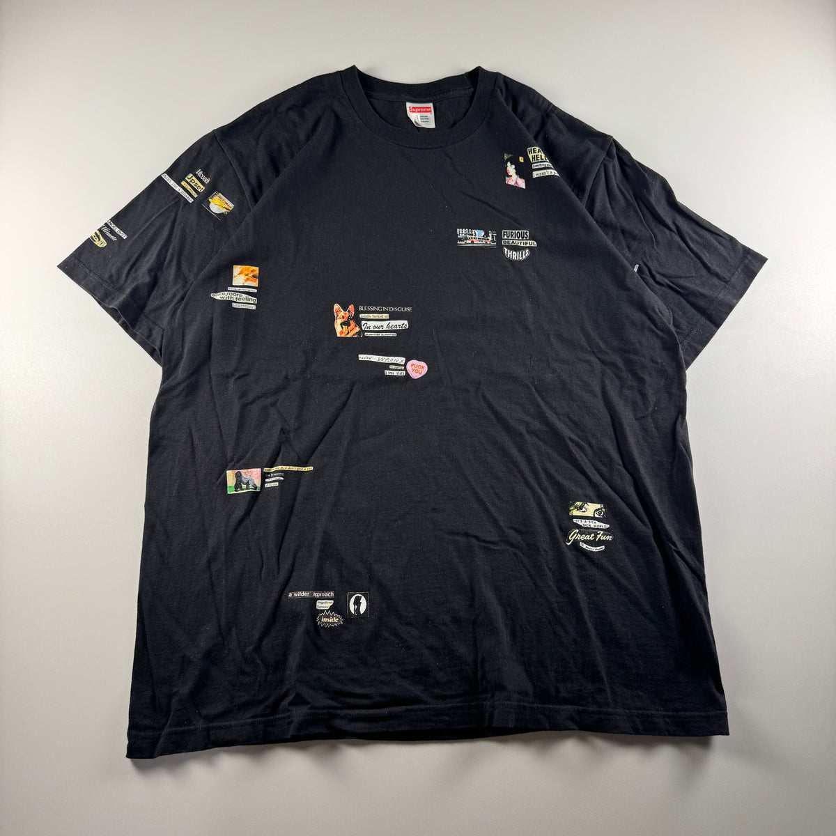 Supreme Upset Black Tee (L)