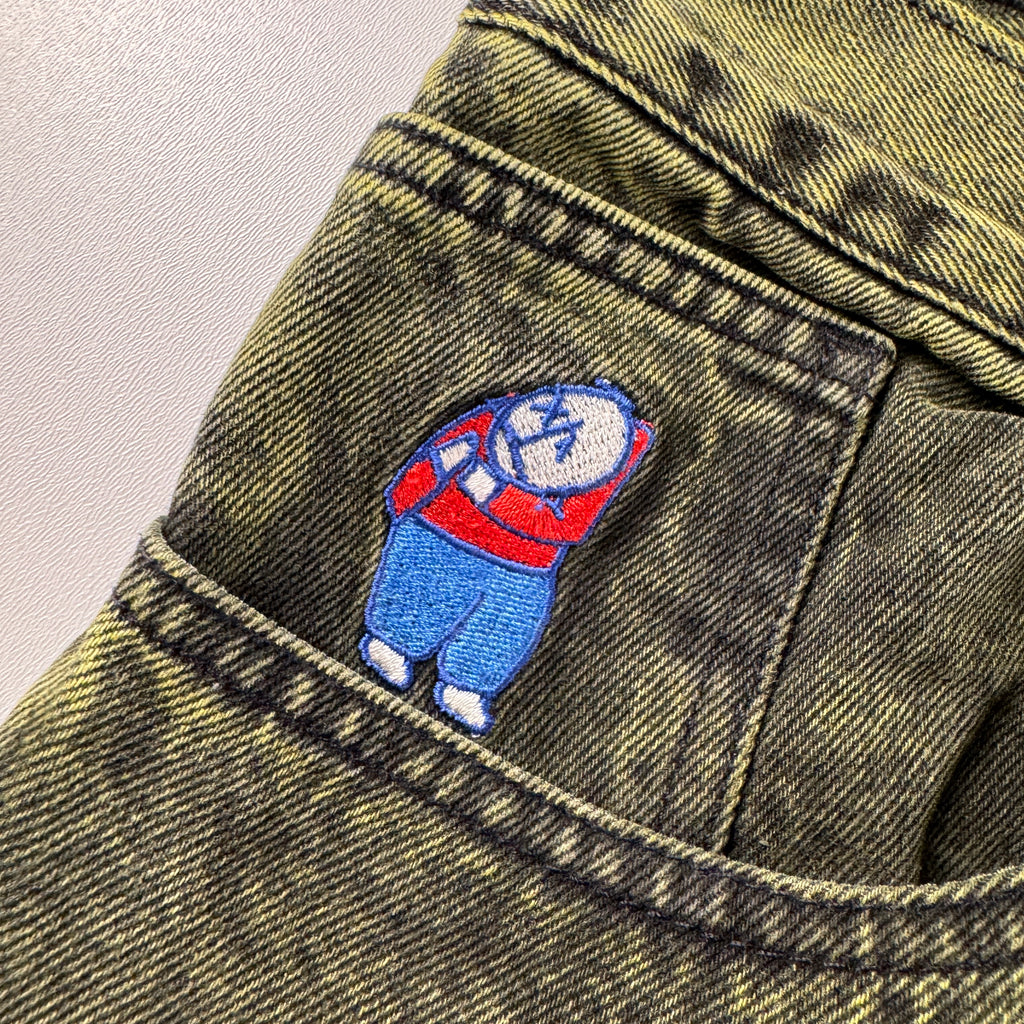 Polar Big Boy Acid Washed Black Pants (M)