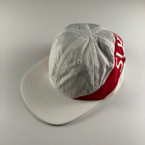 Supreme Nylon Arc 6-Panel Red and White Cap (OS)