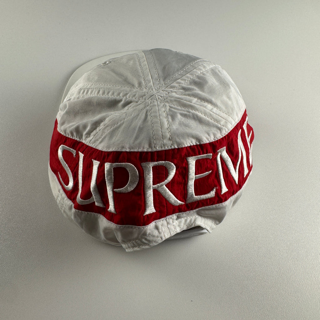 Supreme Nylon Arc 6-Panel Red and White Cap (OS)