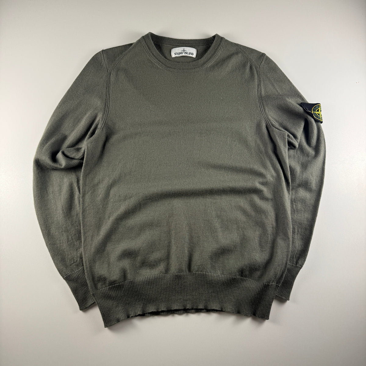Stone Island Olive Green Knitted Sweater (L)