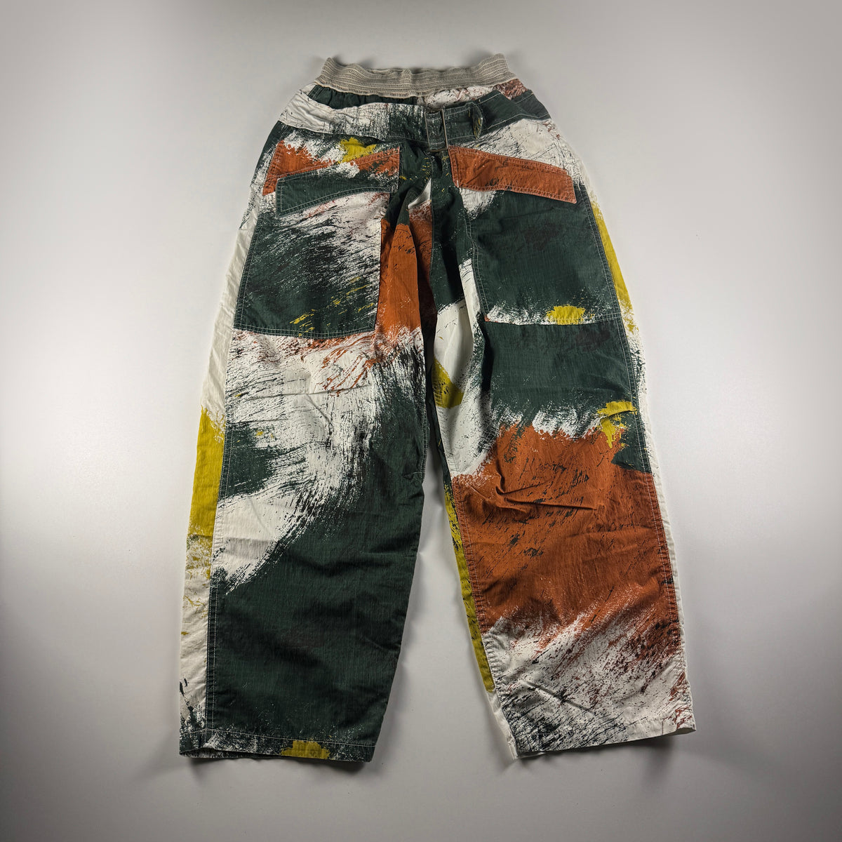 Kapital Paint Pattern Shimokita Beige Pants (1 / S)