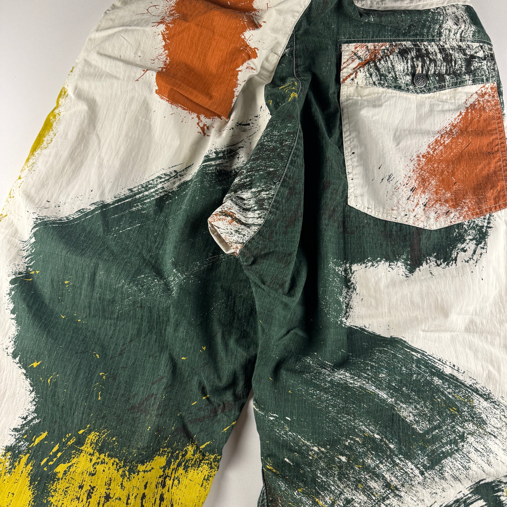 Kapital Paint Pattern Shimokita Beige Pants (1 / S)