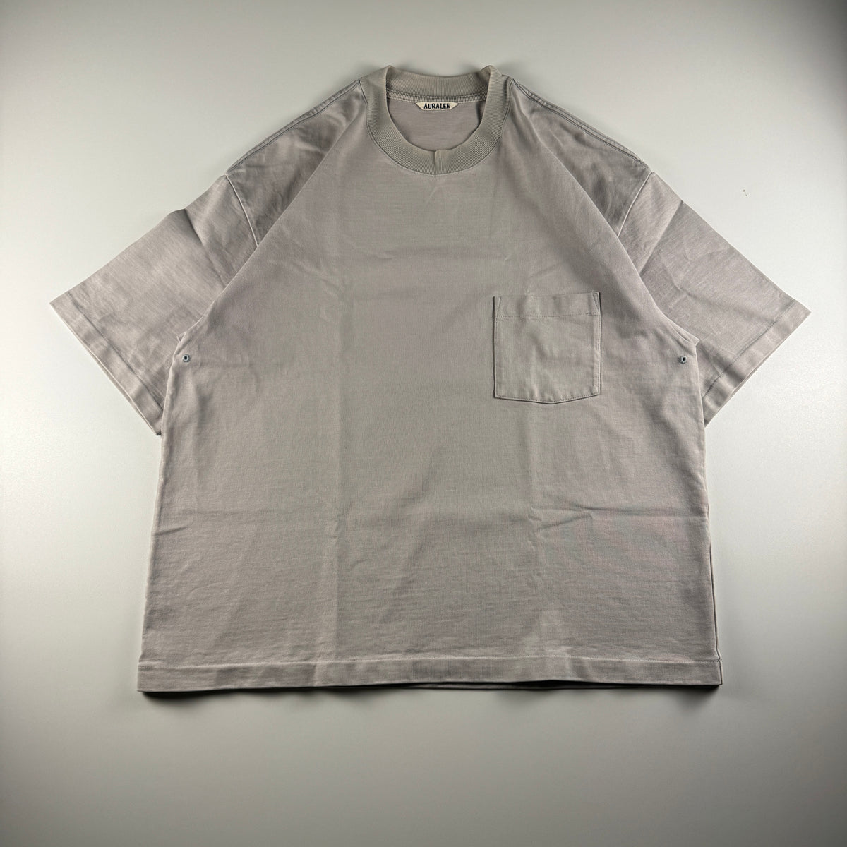 Auralee Grey Heavy Pocket Stand Up Tee (3)