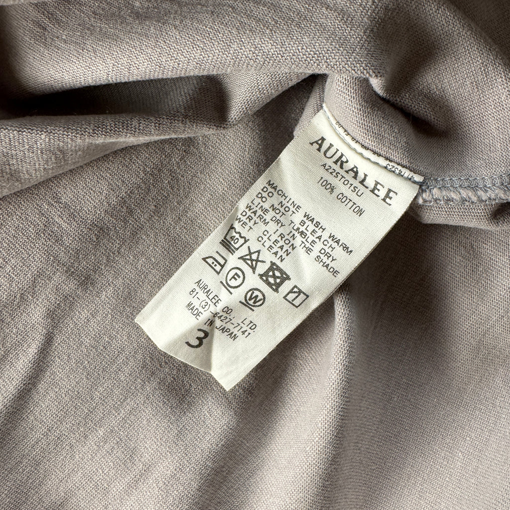 Auralee Grey Heavy Pocket Stand Up Tee (3)