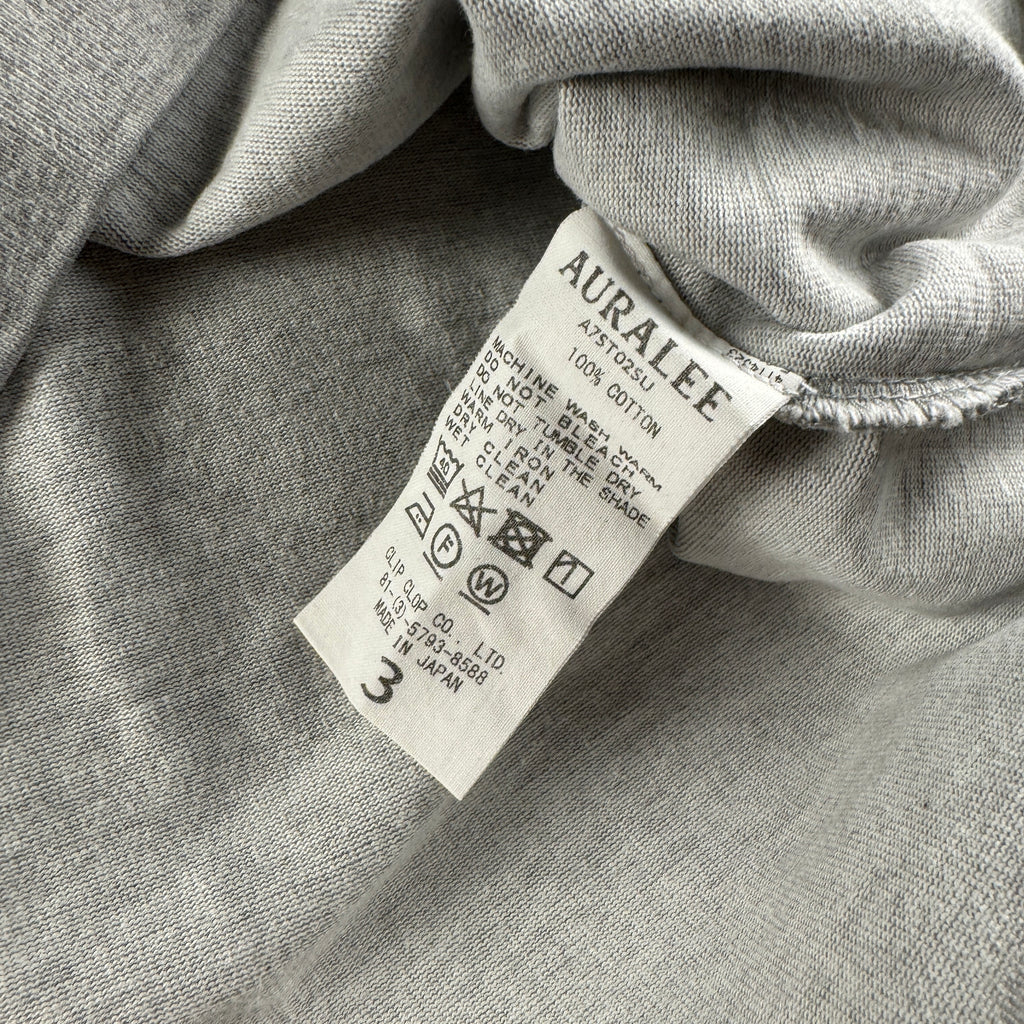 Auralee Heather Grey Stand Up Tee (3 - M/L)
