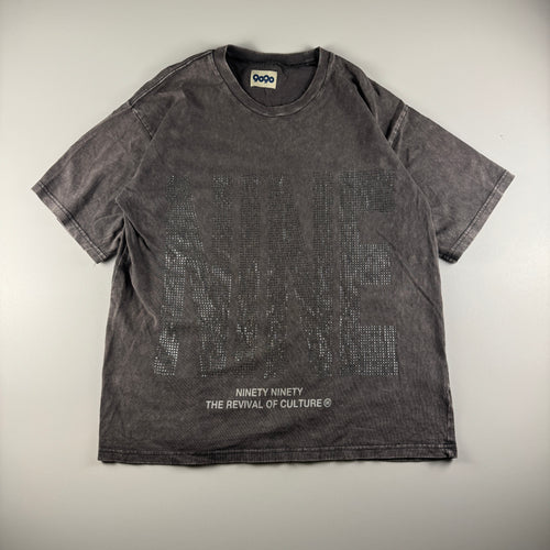 9090 Strass Grey Distressed Tee (M)
