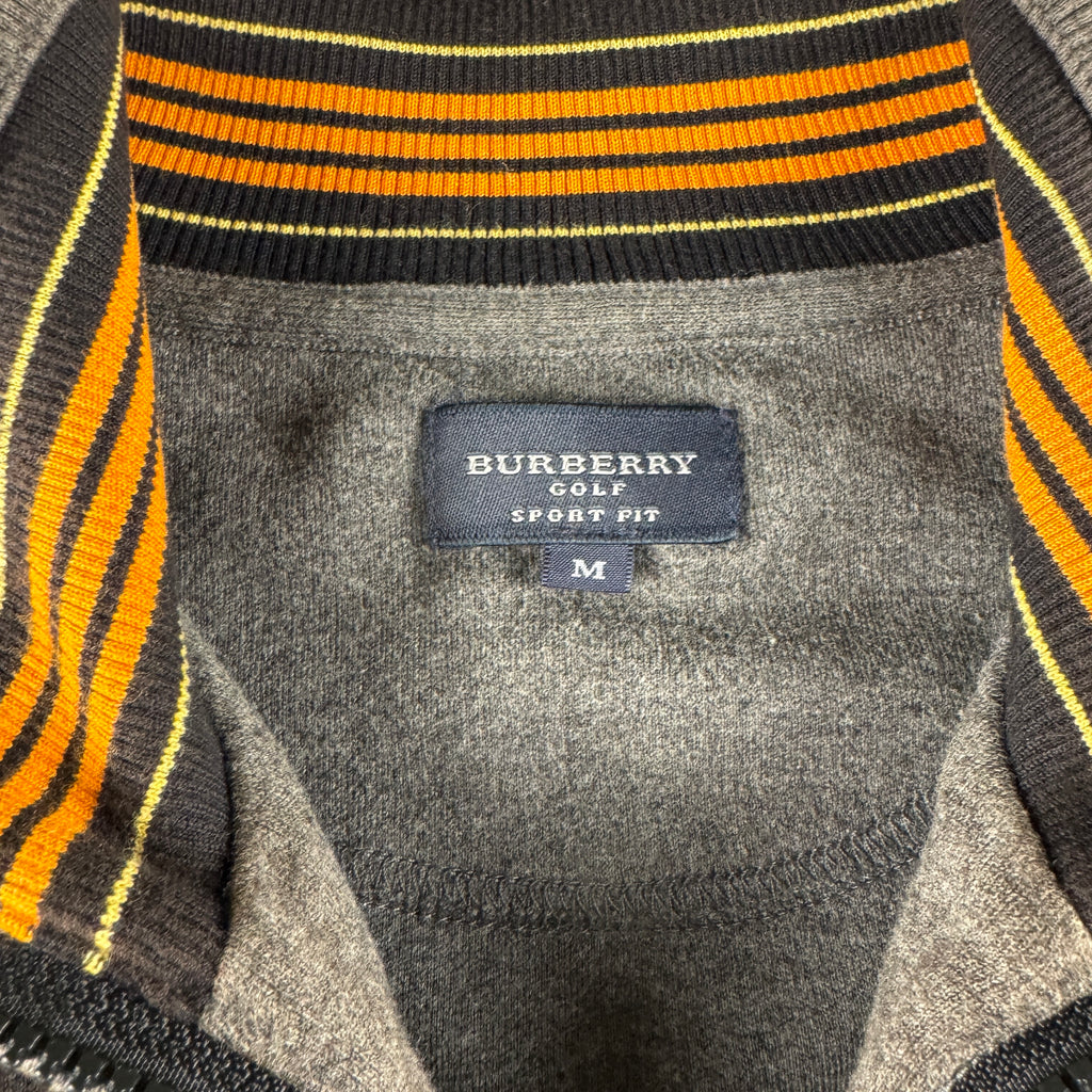 Burberry Golf Half Zip Grey Knit Sweater (M)
