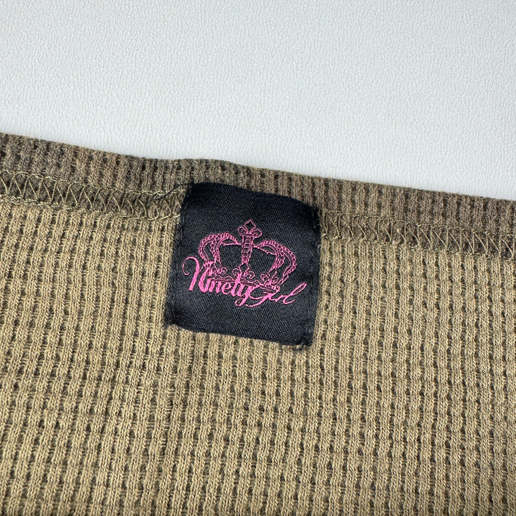 9090 Girl Camo Waffle Long Sleeve Top (One Size)
