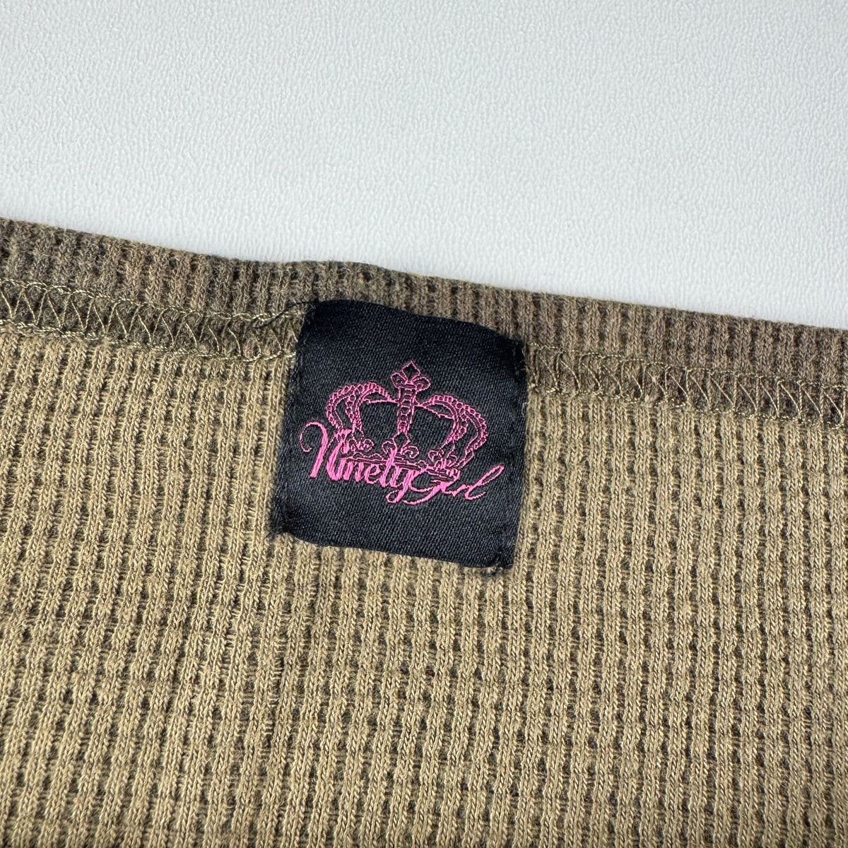 9090 Girl Camo Waffle Long Sleeve Top (One Size)