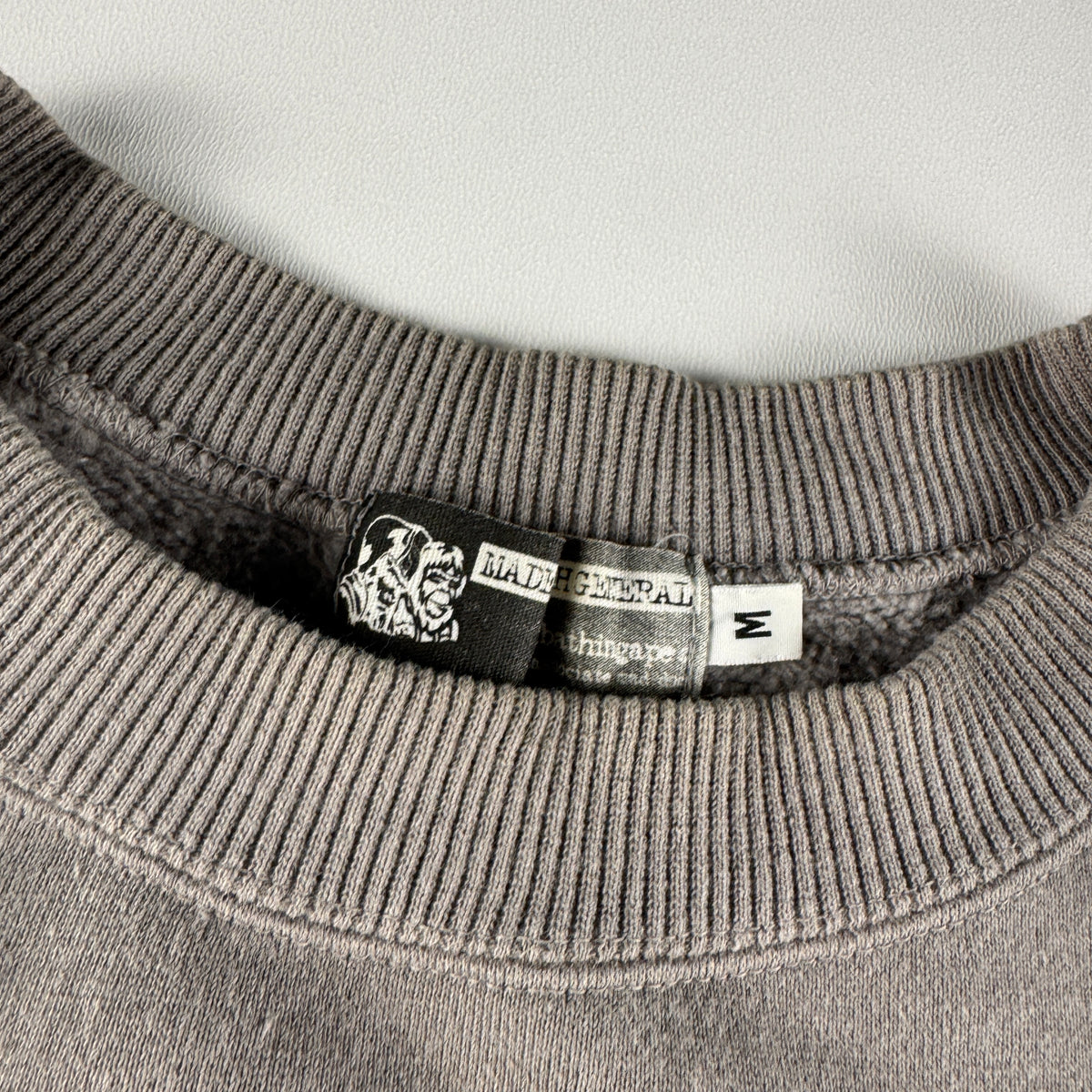 BAPE College Print Grey Gradient Sweater (M)