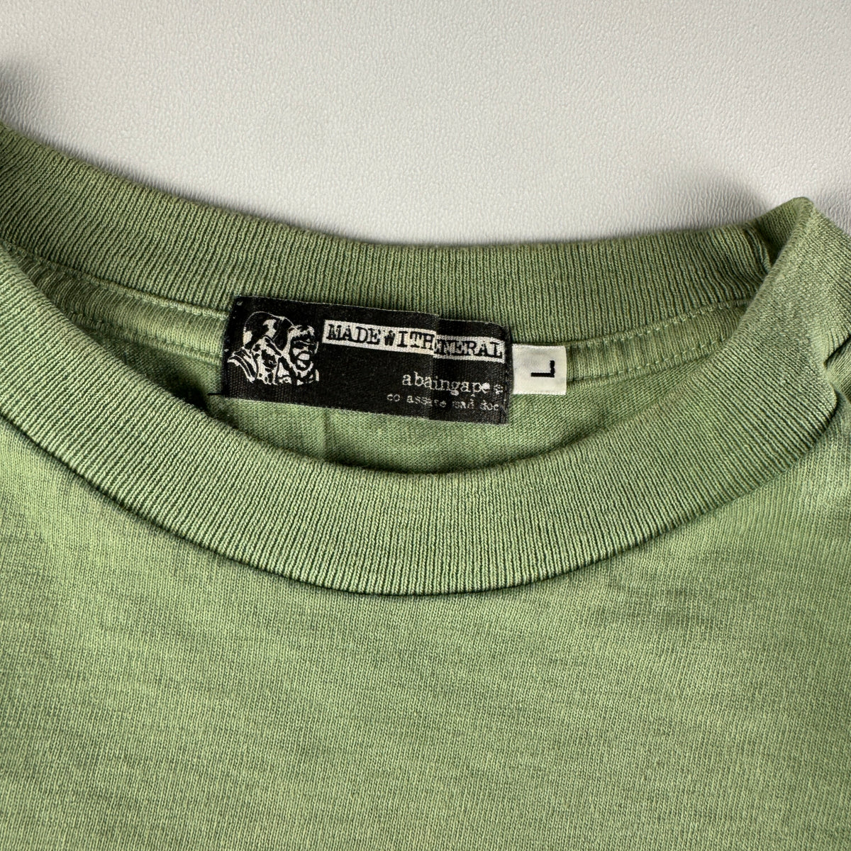 BAPE Mad Face College Green Gradient Tee (L)