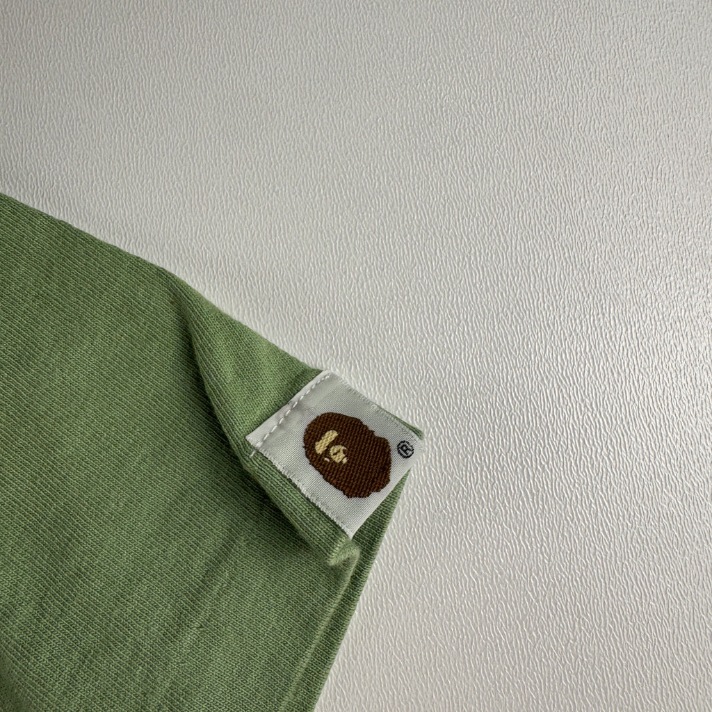 BAPE Mad Face College Green Gradient Tee (L)
