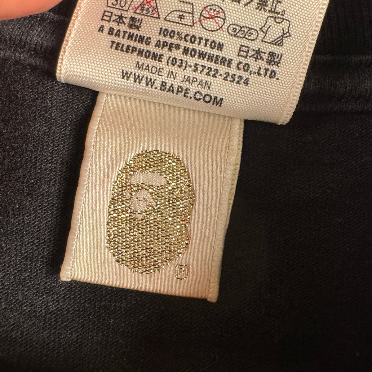 BAPE Holiday Print Black Tee (M)