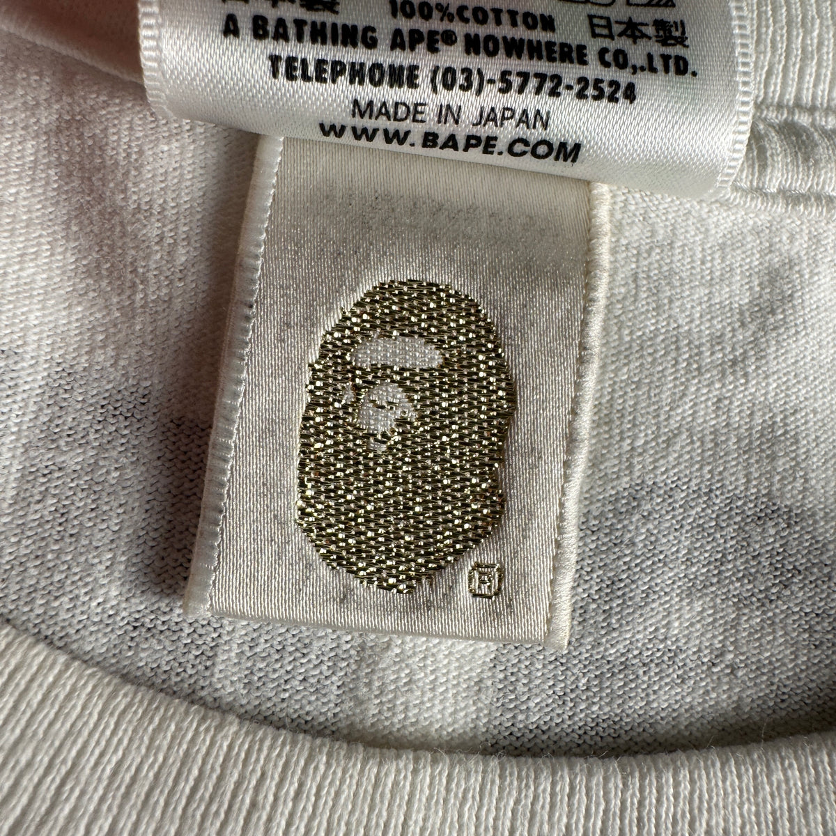 BAPE x Undefeated Bape Boys White Tee (M)