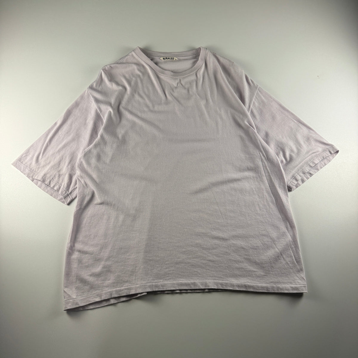 Auralee Seamless Crew Neck Pale Pink Tee (M)