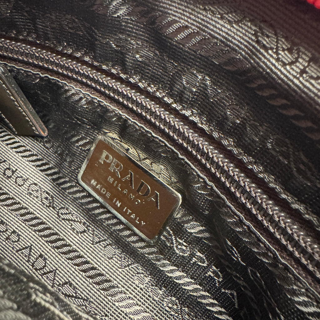 Prada Tessuto Nylon Red Shoulder Bag