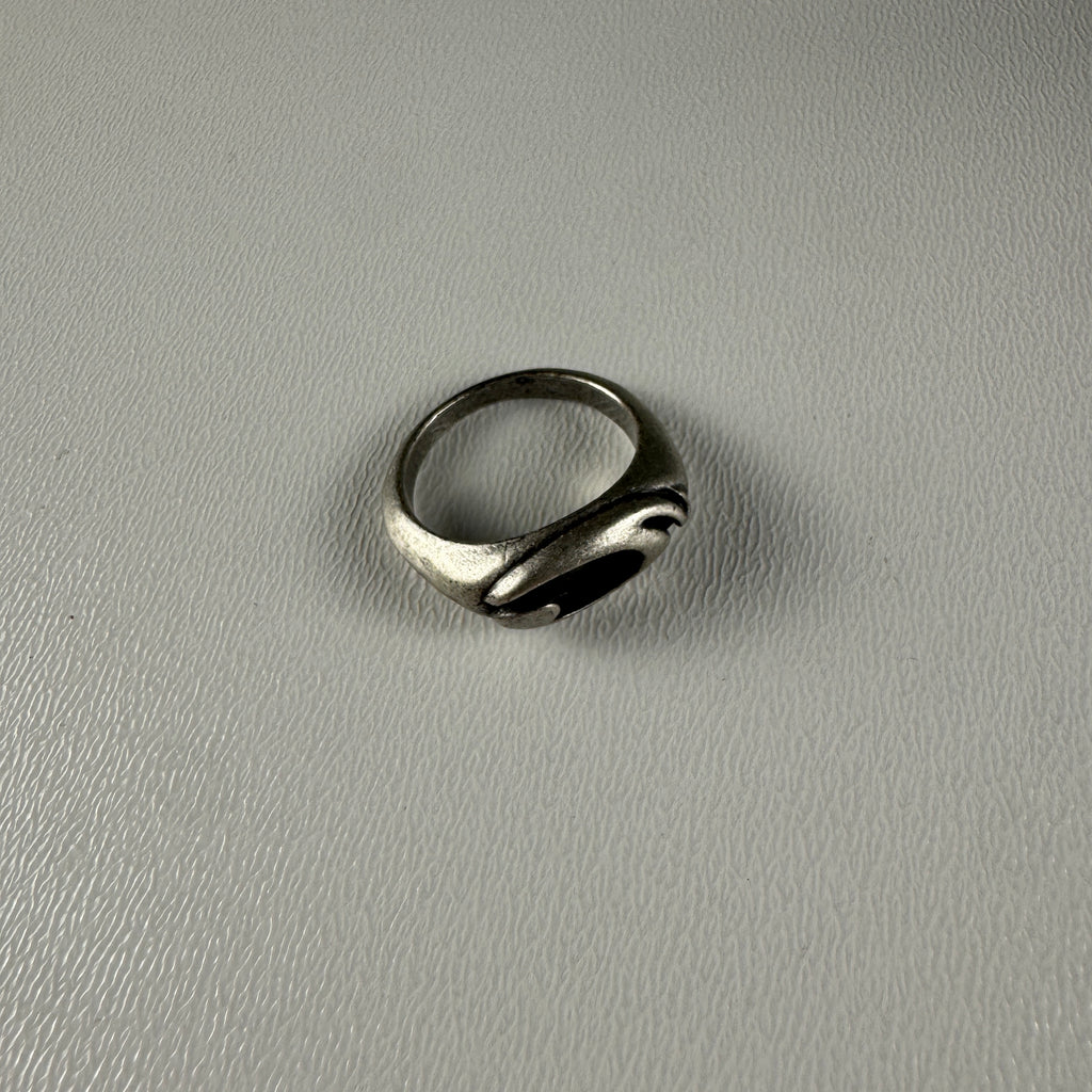 9090 Vintage Heisei Logo Silver Ring