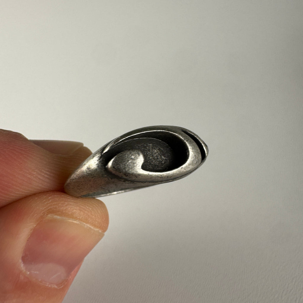9090 Vintage Heisei Logo Silver Ring