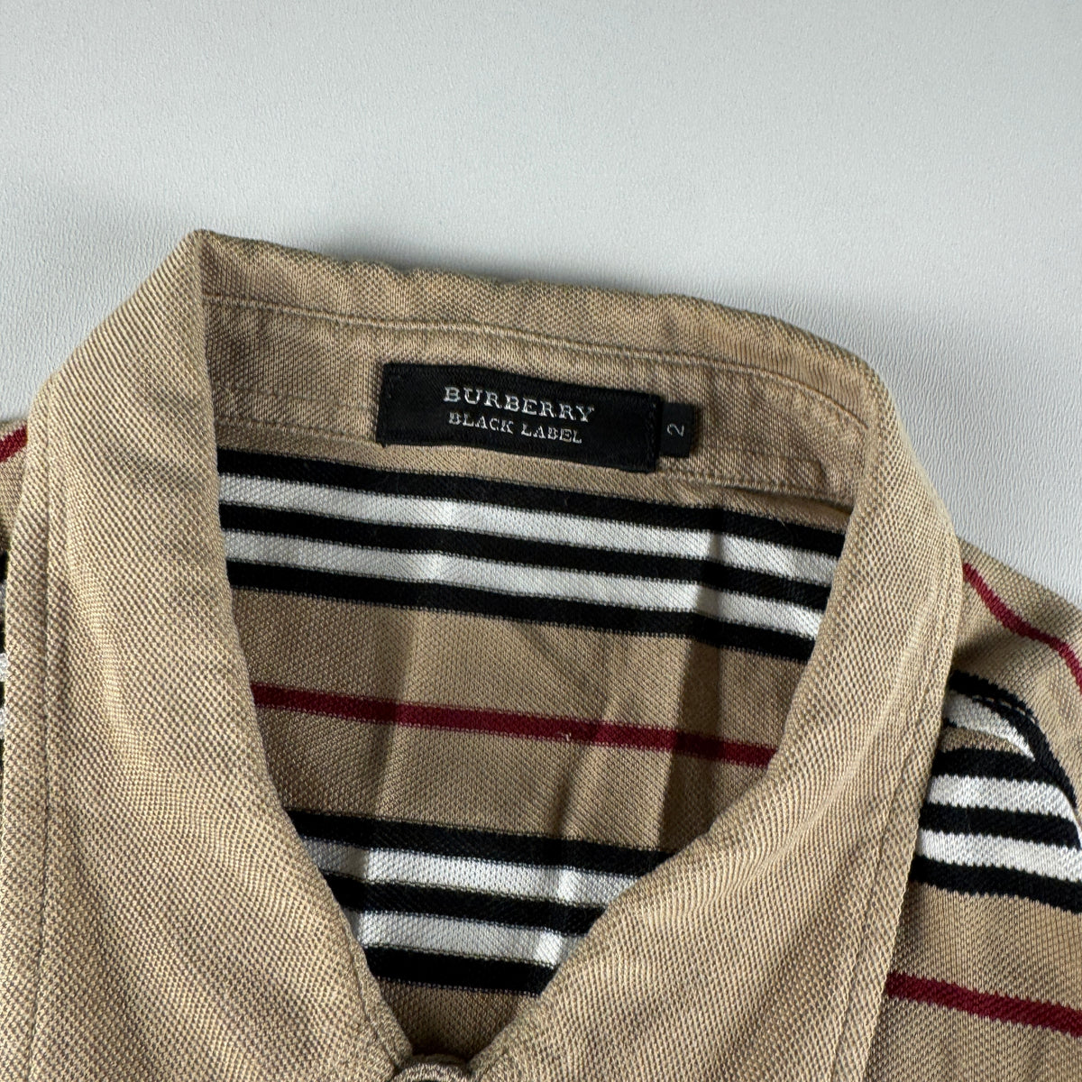 Burberry Black Label Nova Stripe Polo Shirt (2 / M)