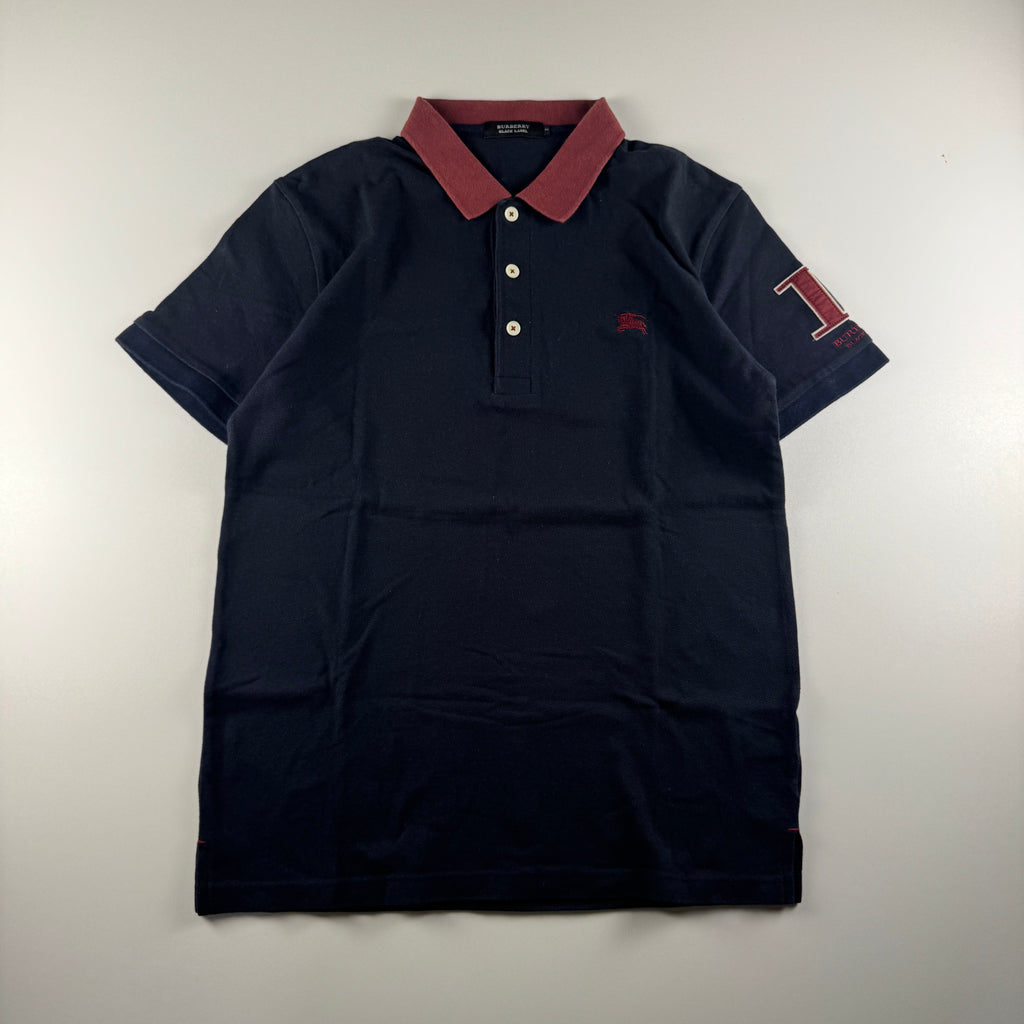 Burberry Black Label Short Sleeve Polo Shirt Navy (2 / M)