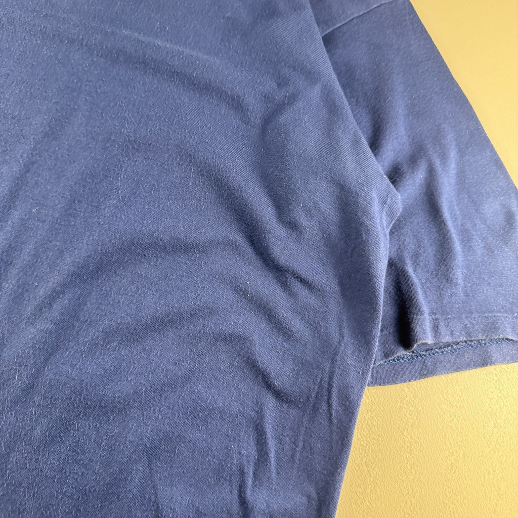 Auralee Seamless Crew Neck Blue Tee (L)