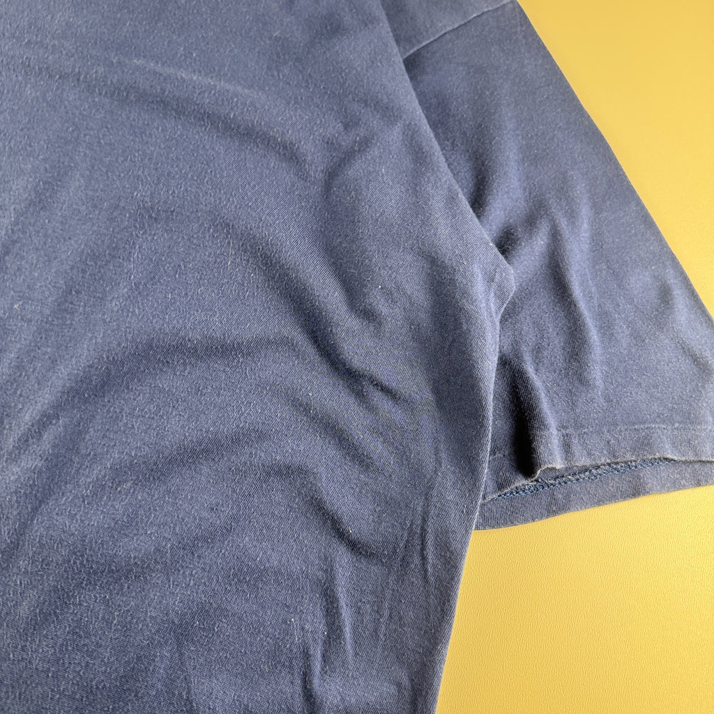 Auralee Seamless Crew Neck Blue Tee (L)