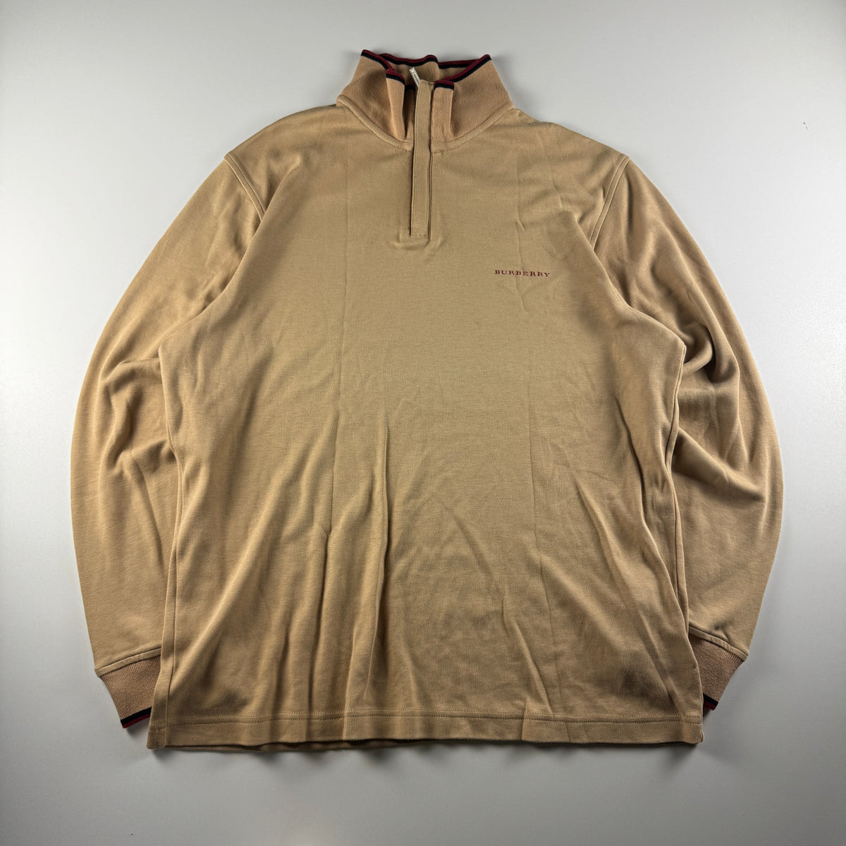 Burberry London Beige Half Zip Sweatshirt (L)