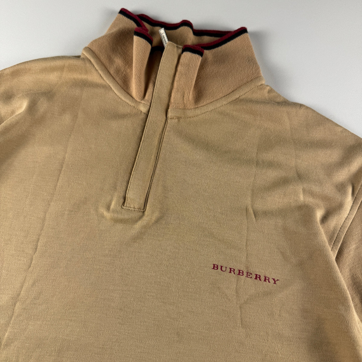Burberry London Beige Half Zip Sweatshirt (L)