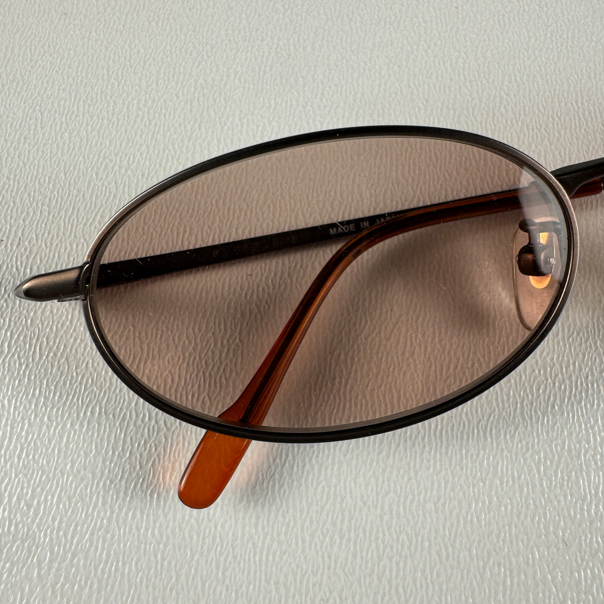 Gucci Oval Titanium Brown Sunglass