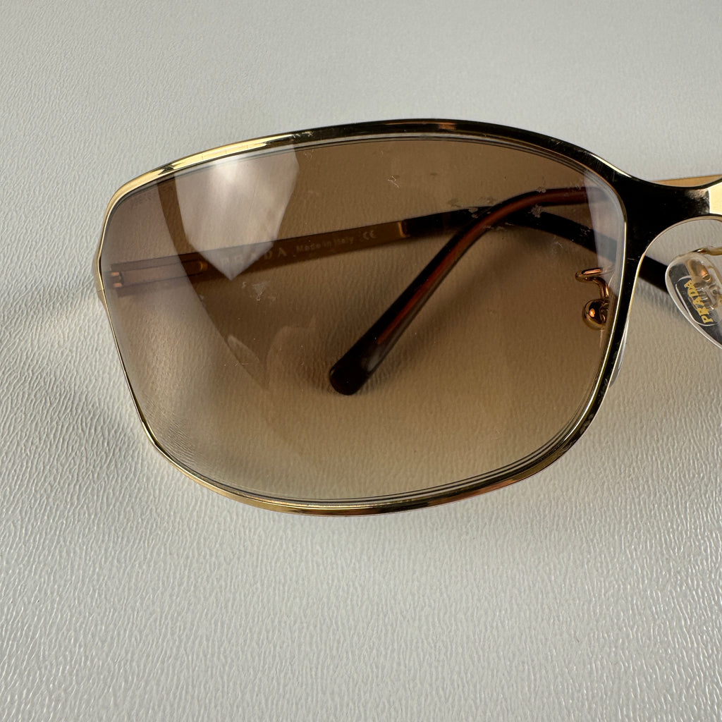 Prada 5AK-6S1 Gold Frame Sunglasses
