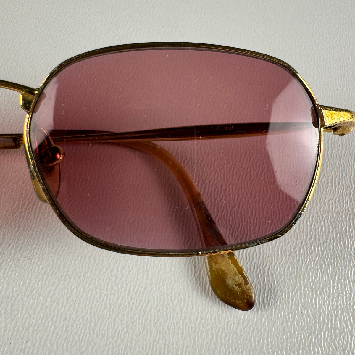 Gucci Red Lenses Metal Sunglasses