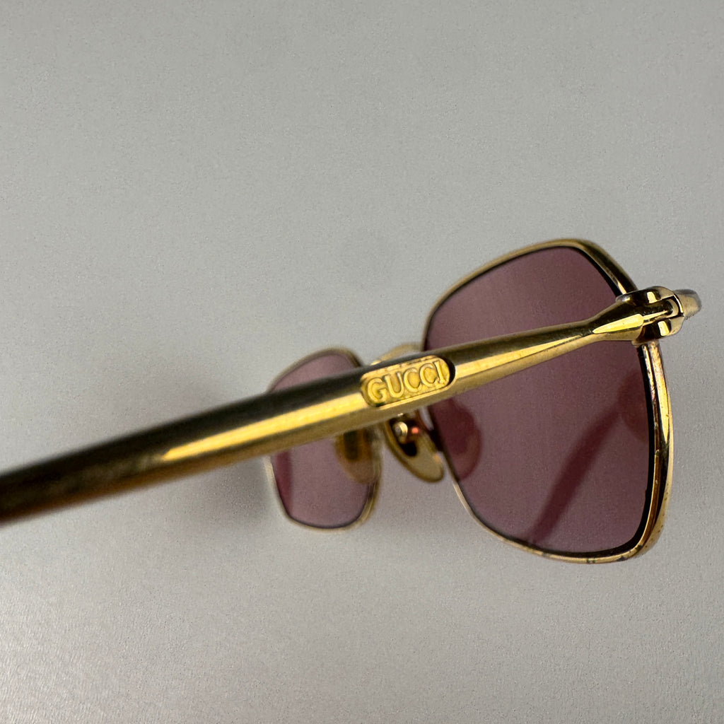 Gucci Red Lenses Metal Sunglasses