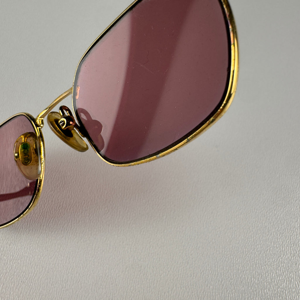 Gucci Red Lenses Metal Sunglasses