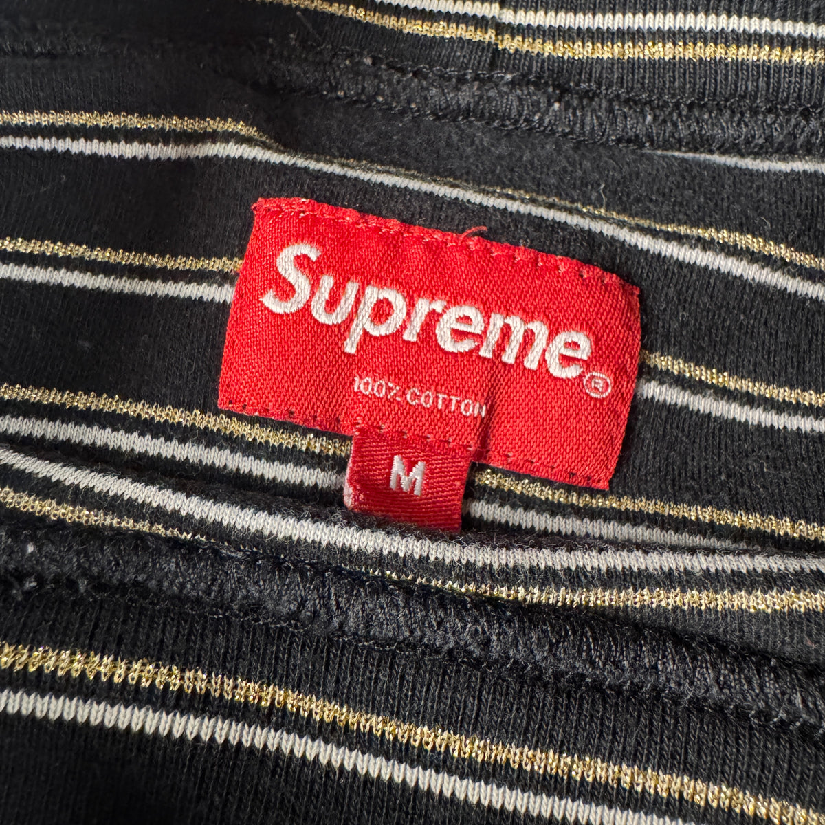 Supreme Trutleneck Golden Striped L/S Tee (M)