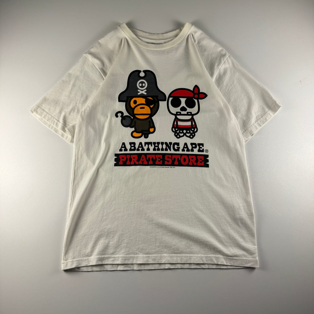 BAPE Baby Milo Pirate Store White Tee (M)