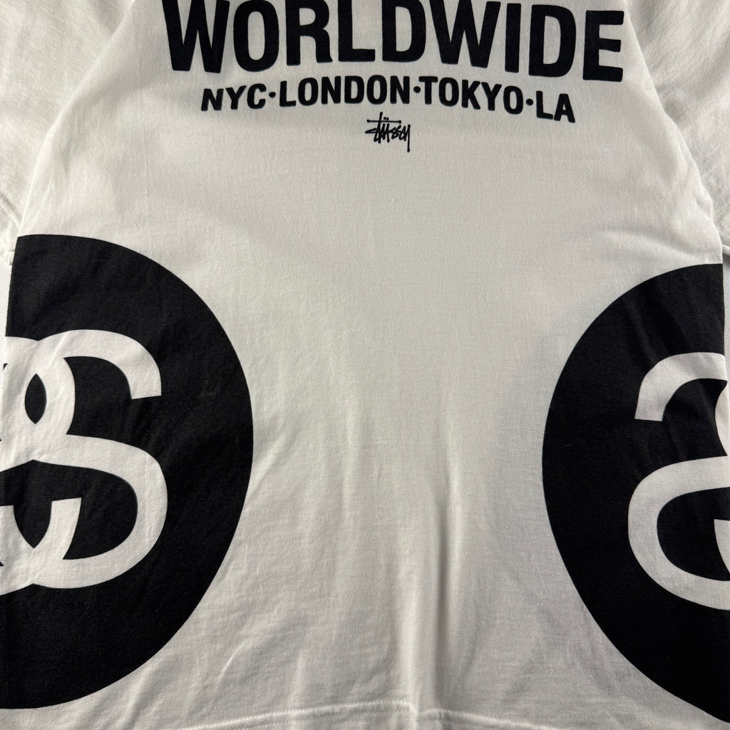 Stussy Worldwide Side Print White Tee (S)
