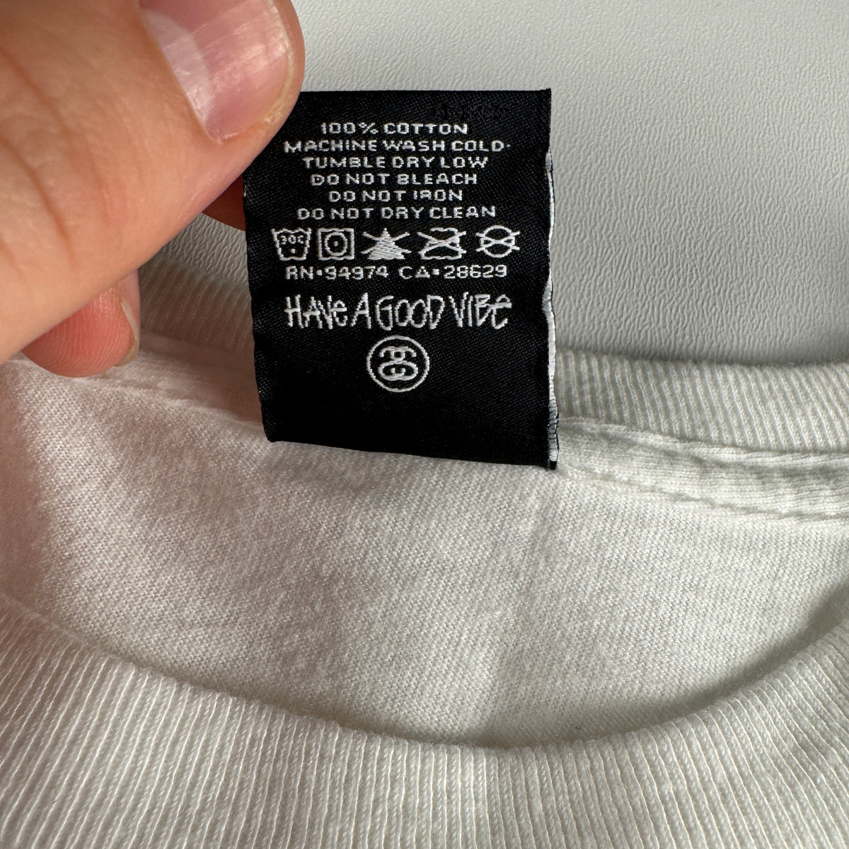 Stussy Worldwide Side Print White Tee (S)