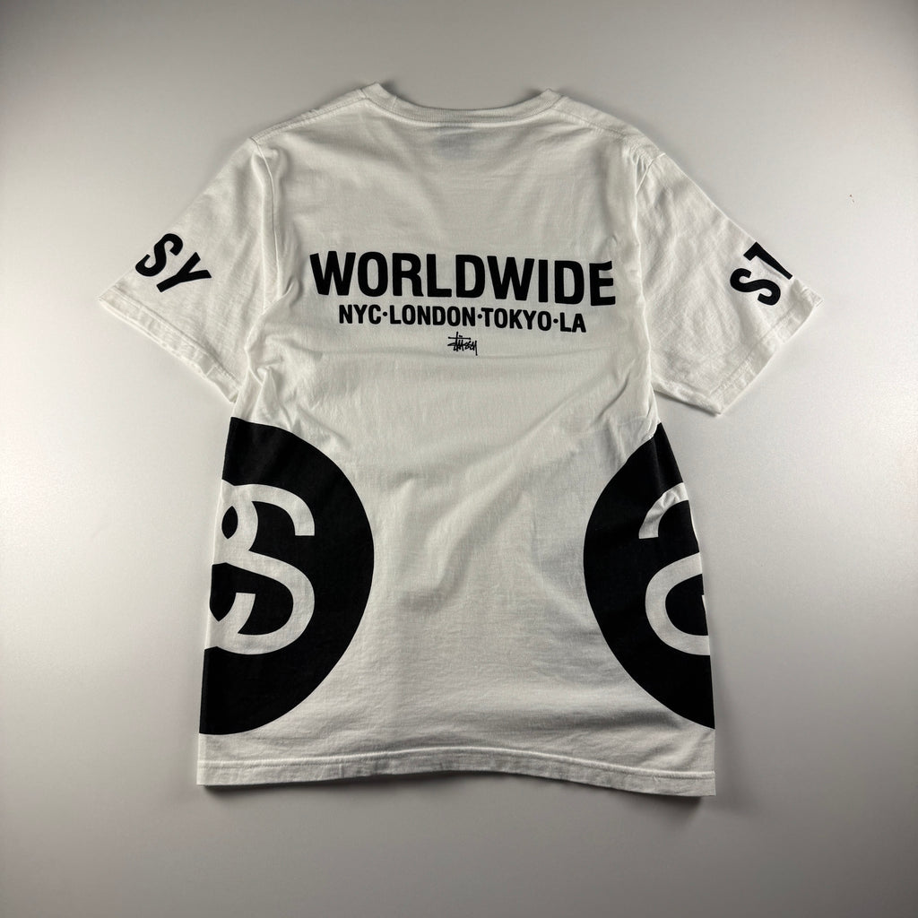 Stussy Worldwide Side Print White Tee (S)