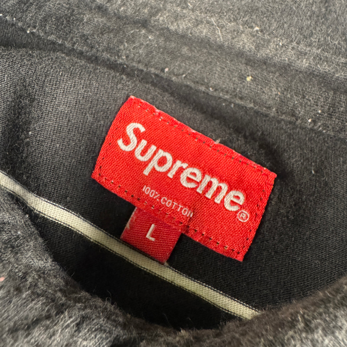 Supreme Striped Black Polo (L)
